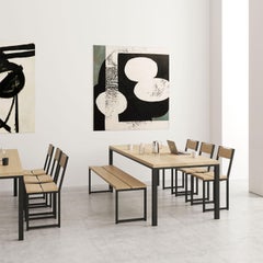 Metal and Solid Wood Modern "Vista" Chair