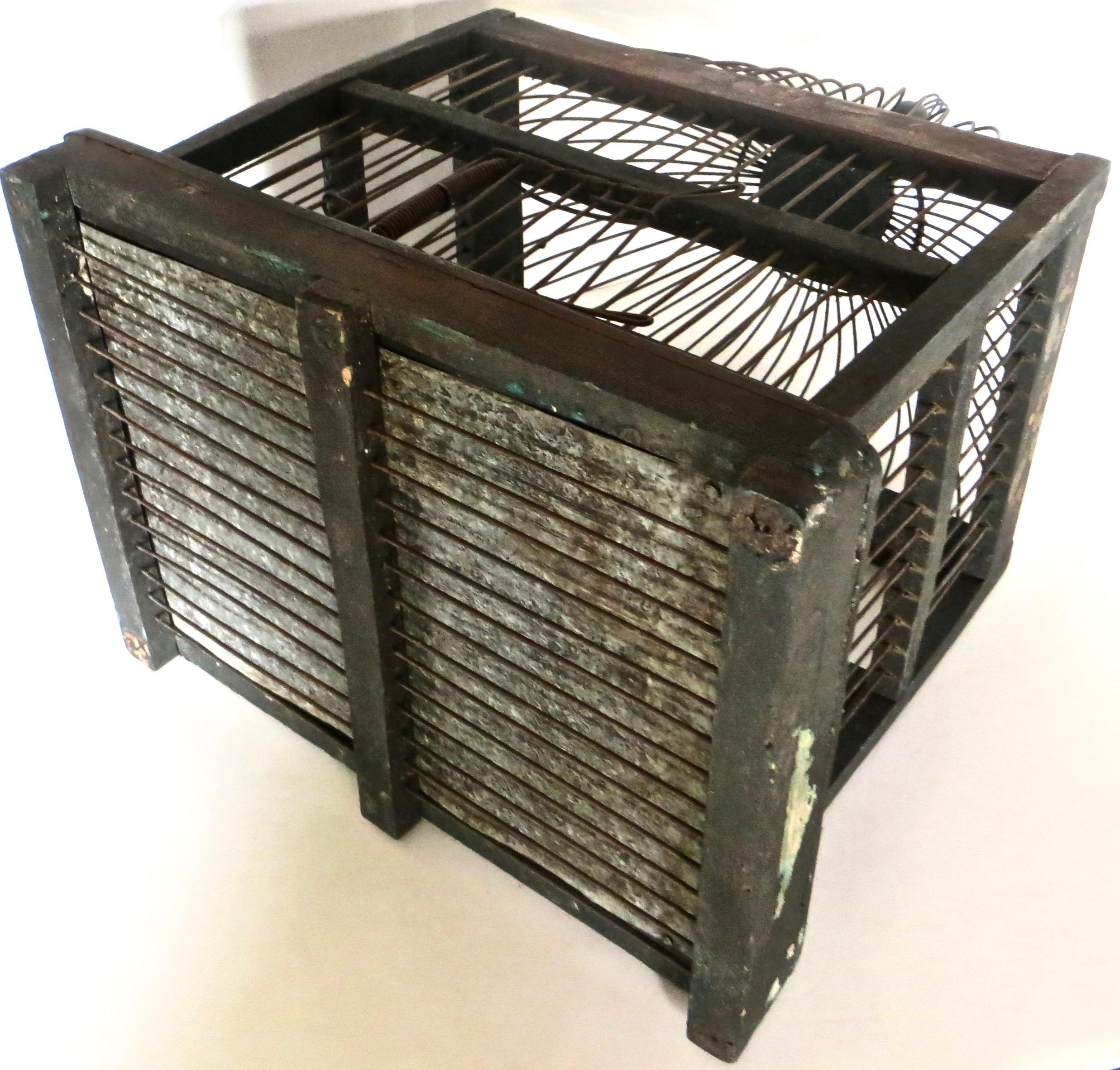 wooden bird cage