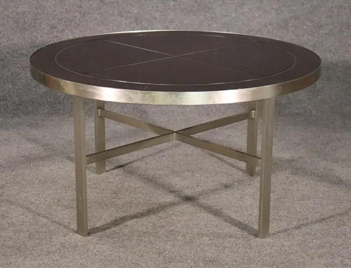 Metal and Wood Coffee Table In Good Condition For Sale In Brooklyn, NY