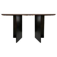 Metal and Wood Console Table by Juan Montoya