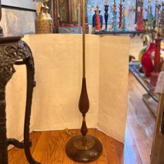 Metal and Wood Floor Lamp
