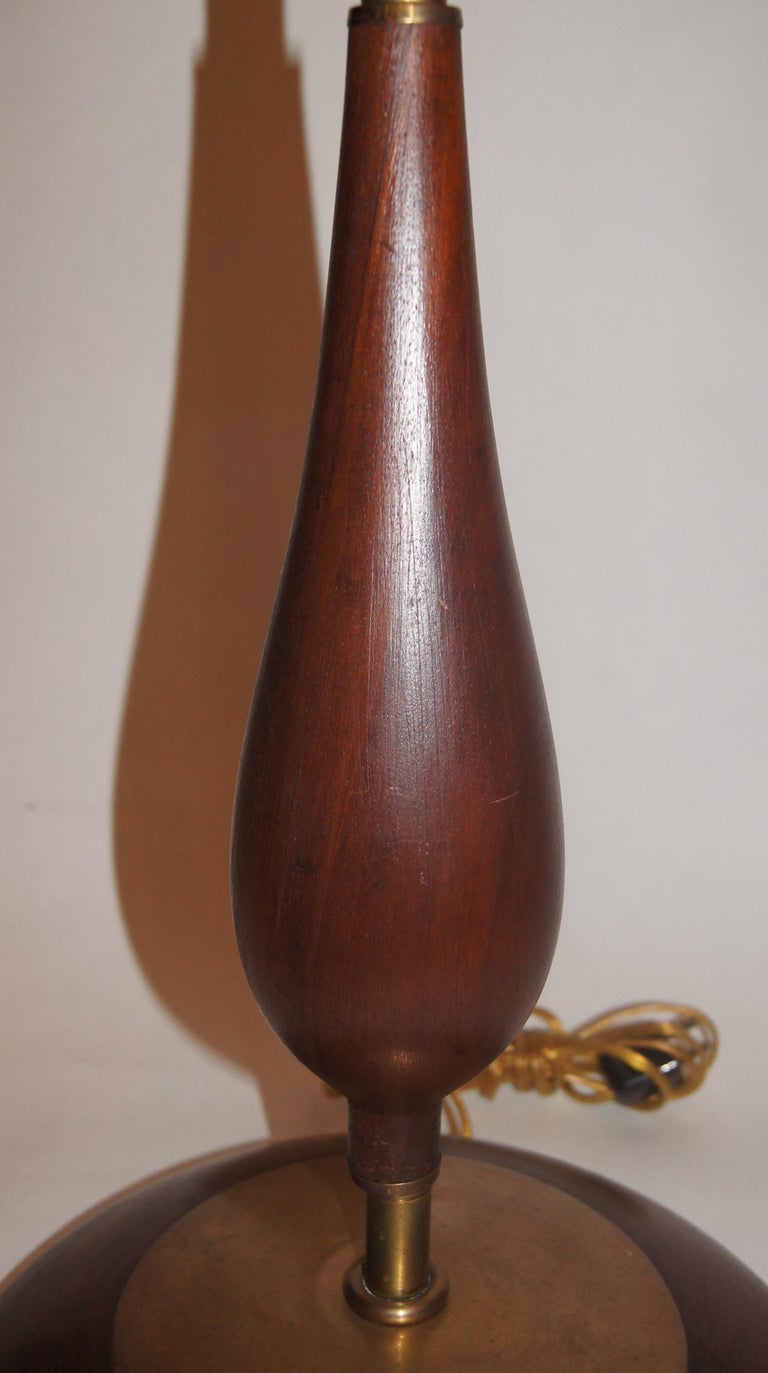 Metal and Wood Floor Lamp For Sale at 1stDibs