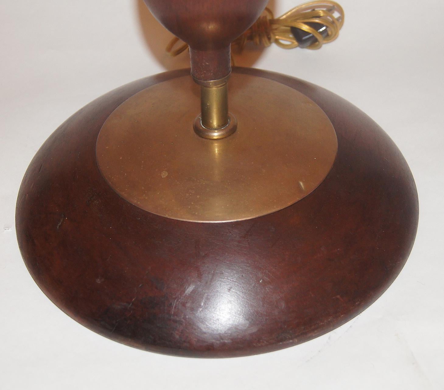 Hand-Carved Metal and Wood Floor Lamp For Sale