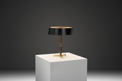 Metal and Wood Tripod Table Lamp, Europe ca 1960s