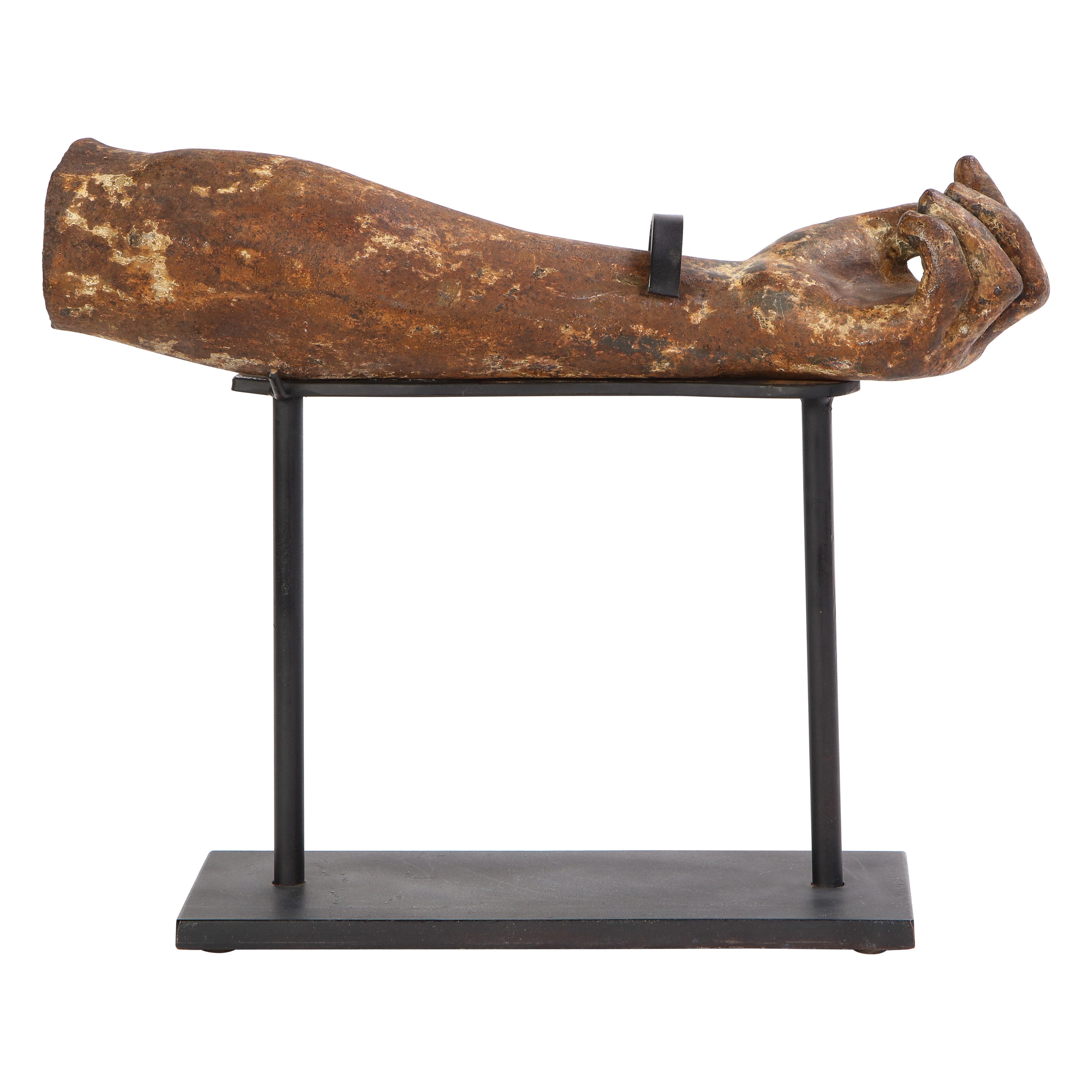 Metal Arm Fragment on Metal Stand, 20th Century 4