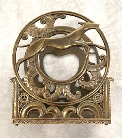 Metal Art Deco Magazine Rack Greyhound Dog