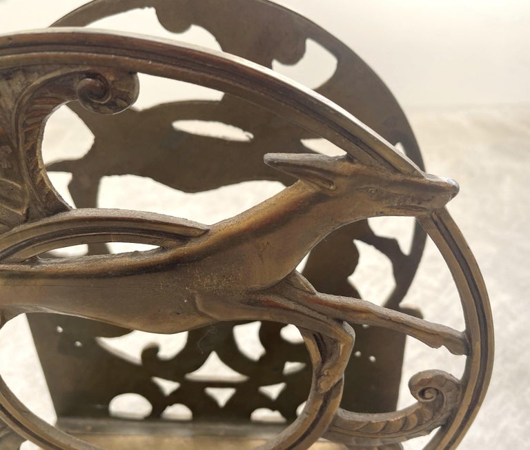 Metal Art Deco Magazine Rack Greyhound Dog For Sale at 1stDibs