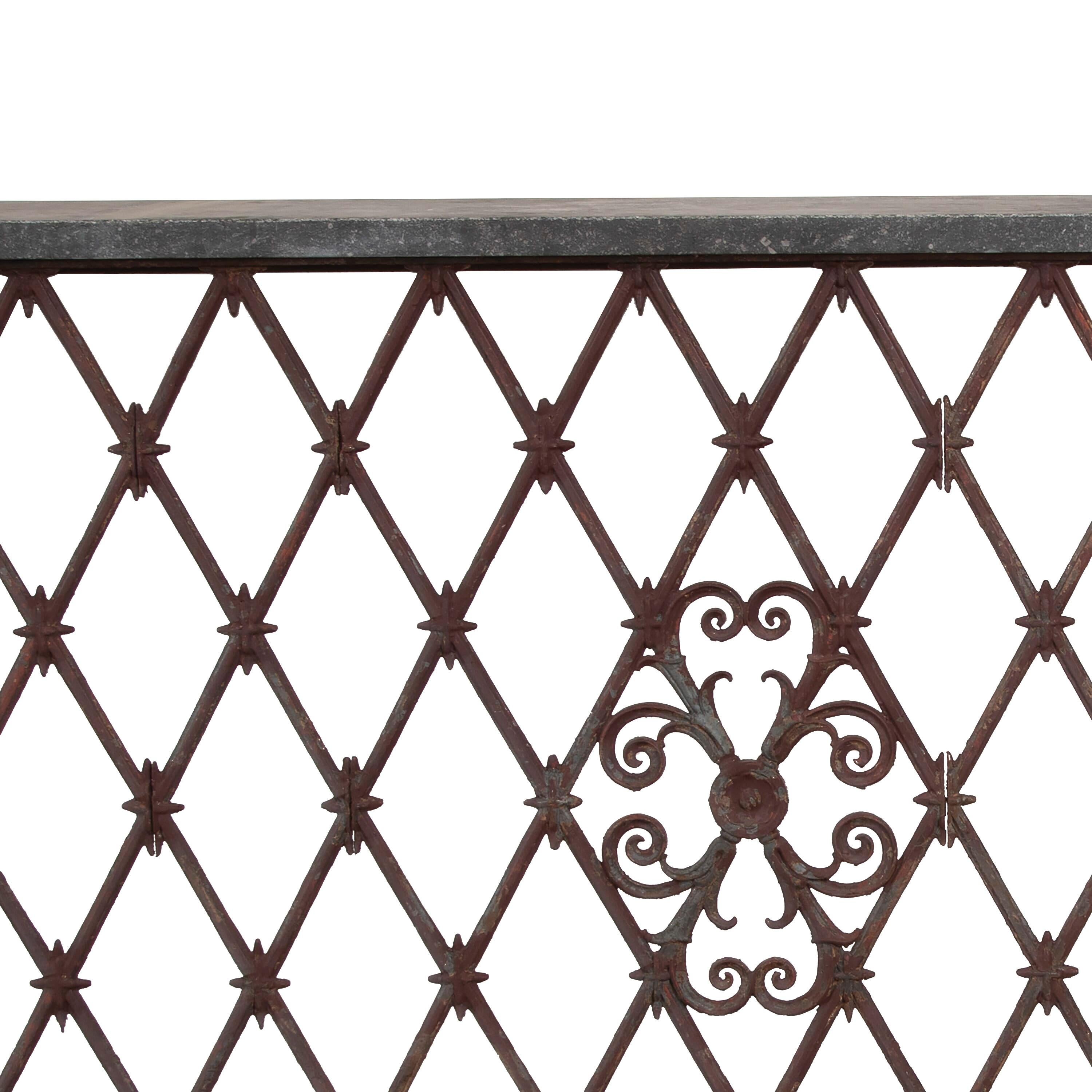 Belgian Metal Balcony Console For Sale