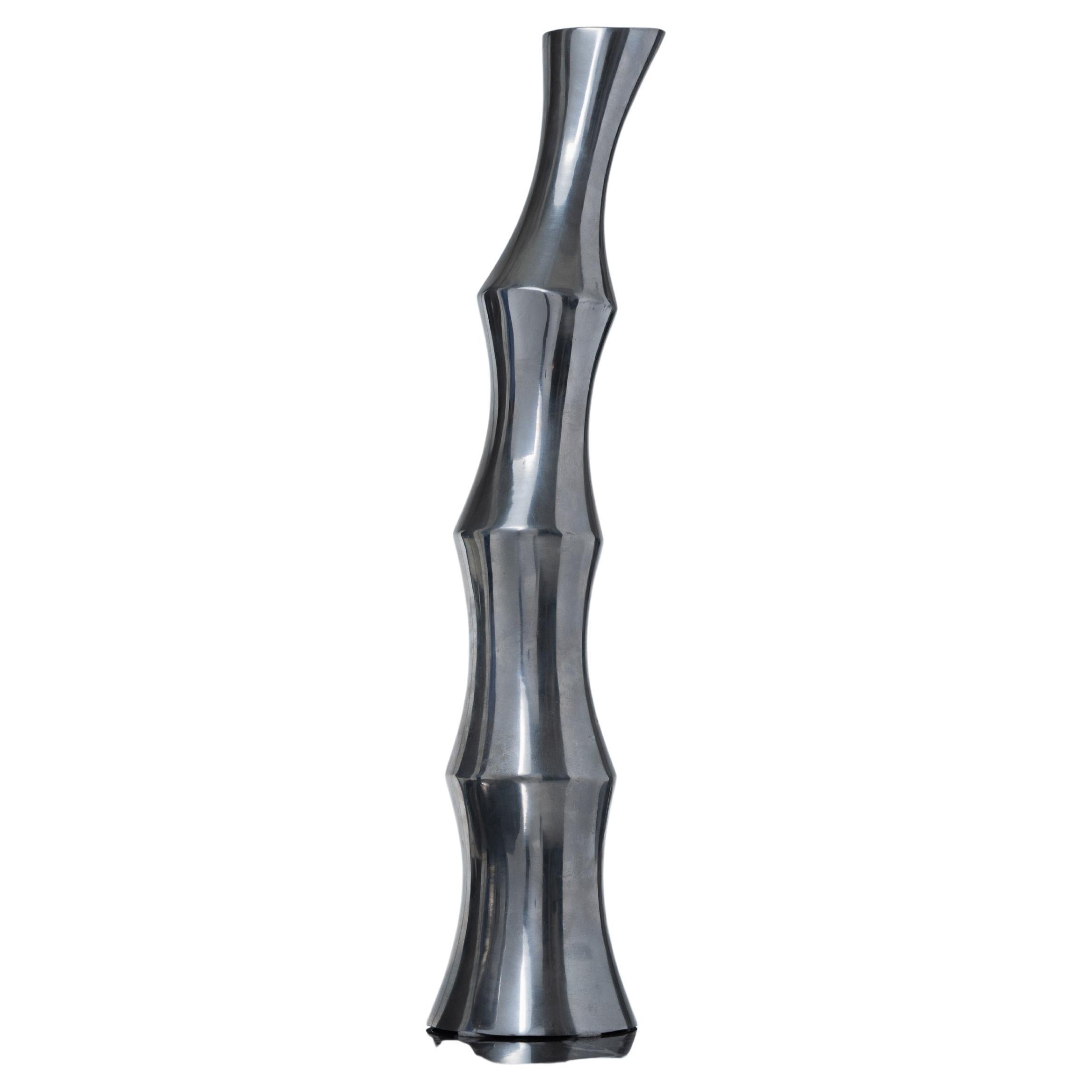 Metal bamboo vase, 1970s