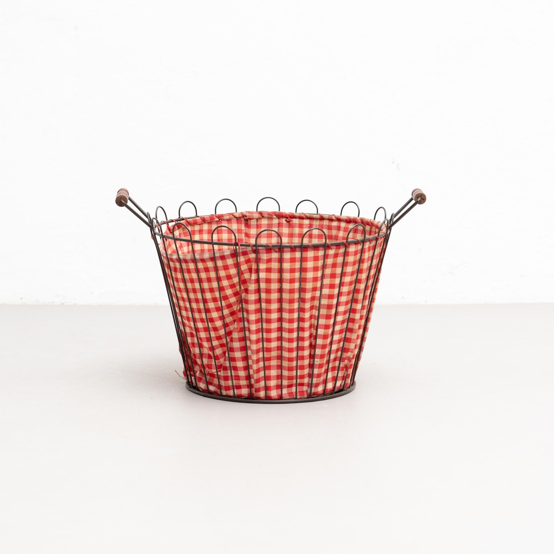 Late 20th Century Metal Basket, circa 1970