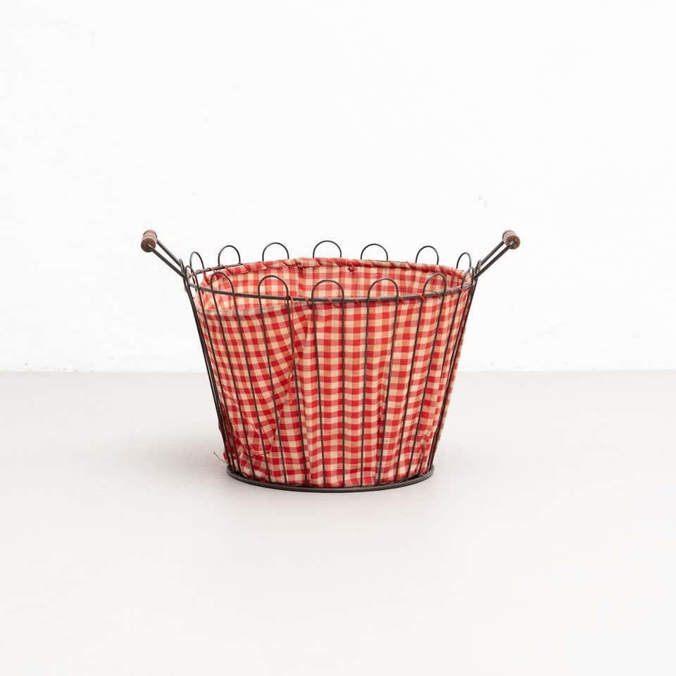 Late 20th Century Metal Basket, circa 1970 For Sale