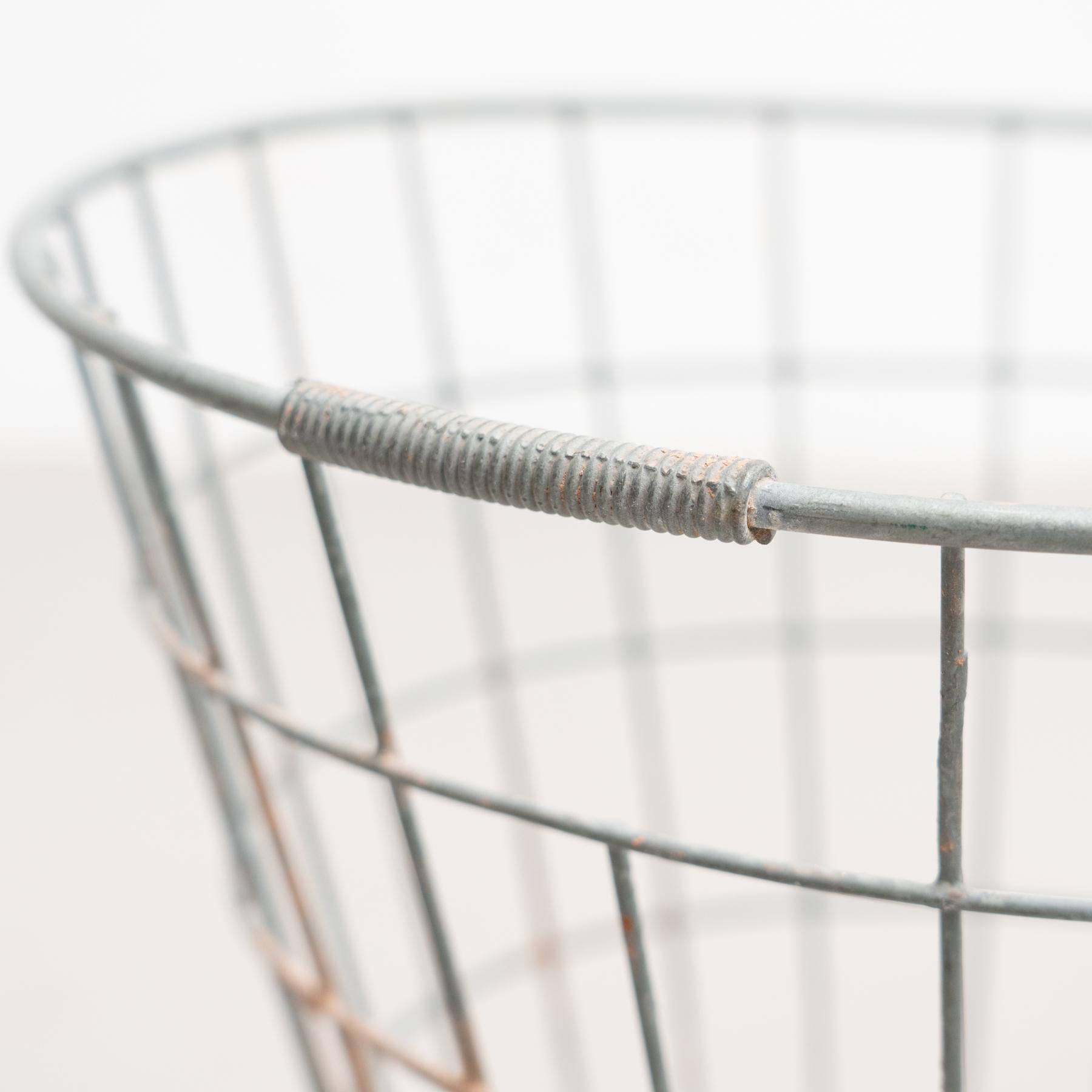 Metal Basket, circa 1970 For Sale 1