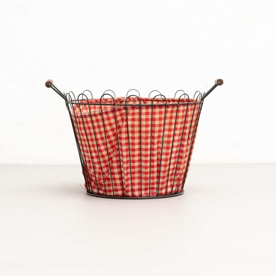 Metal Basket, circa 1970 For Sale 1