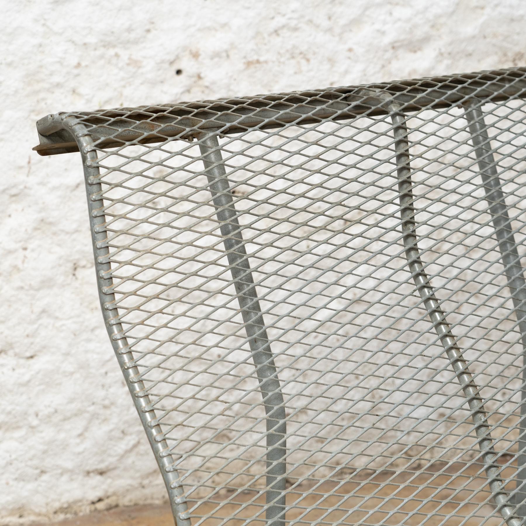 Metal Bench Version “Perforano” by Oscar Tusquets for BD Barcelona, circa 1980 For Sale 9