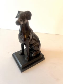 Metal Black Labrador Dog Bookend