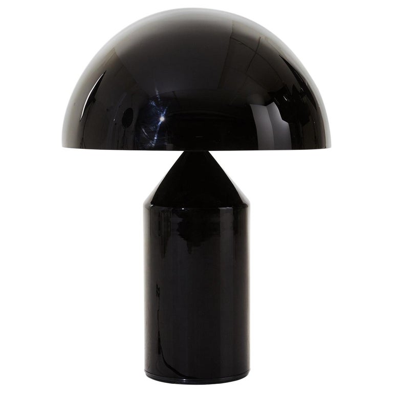Metal Black/White Table Lamp Atollo 233 by Vico Magistretti for Oluce For Sale