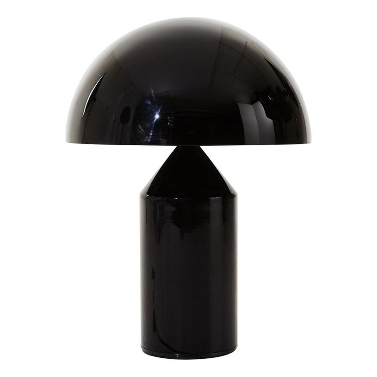 Metal Black/White Table Lamp Atollo 233 by Vico Magistretti for Oluce For Sale