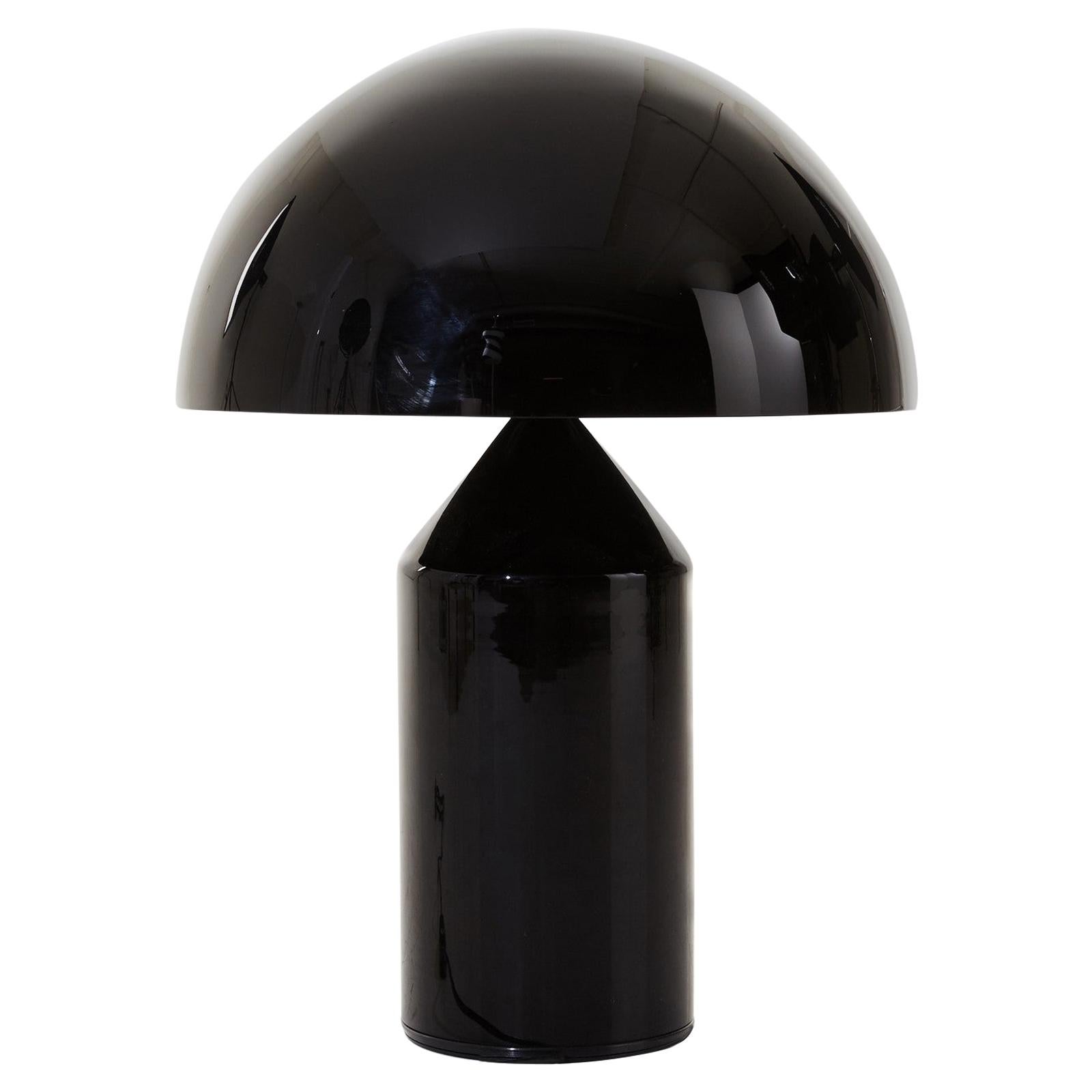 Metal Black/White Table Lamp Atollo 238 by Vico Magistretti for Oluce For Sale