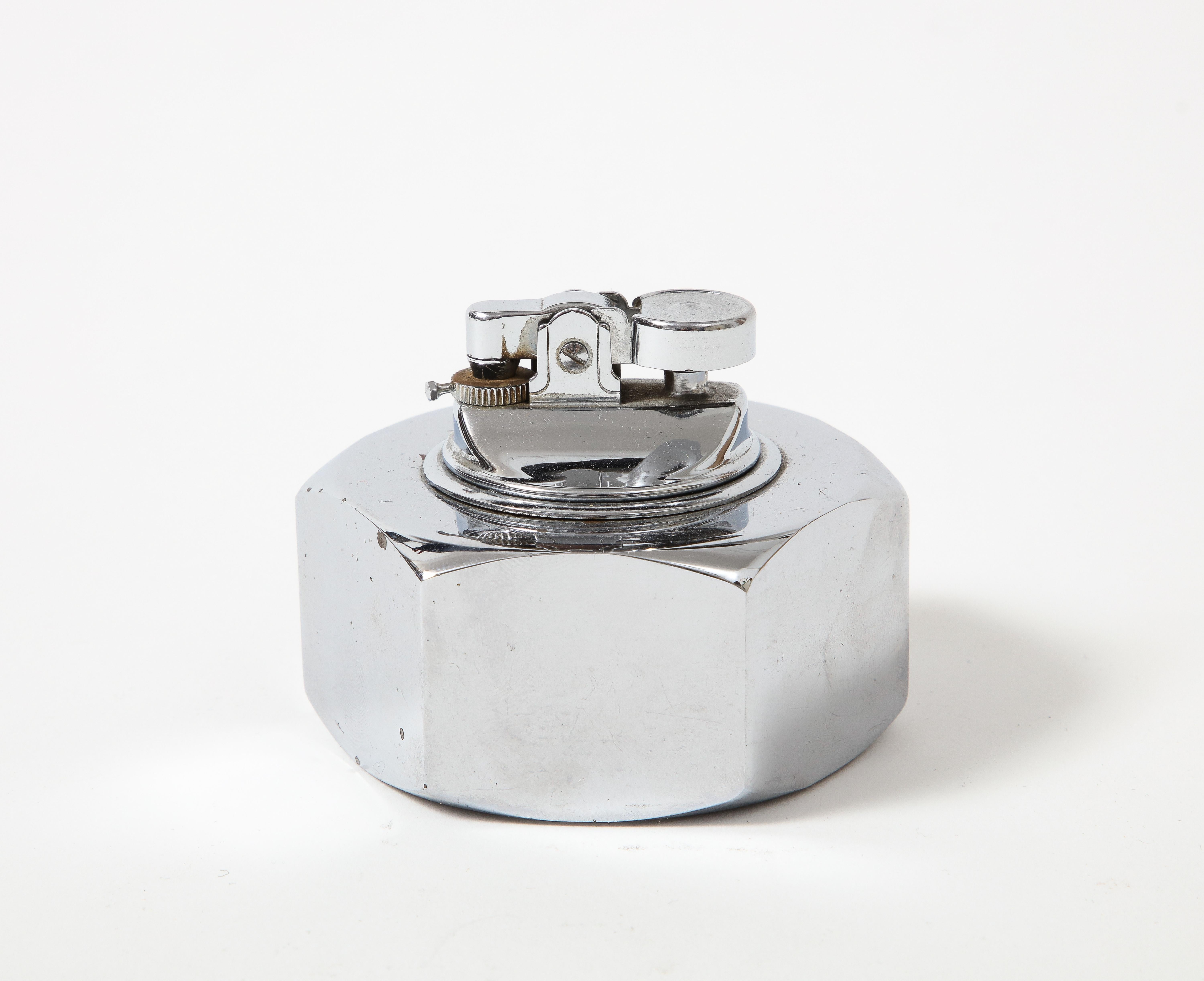 Mid-20th Century Metal Bolt Shaped Tabletop Lighter,  France, c. 1960 For Sale