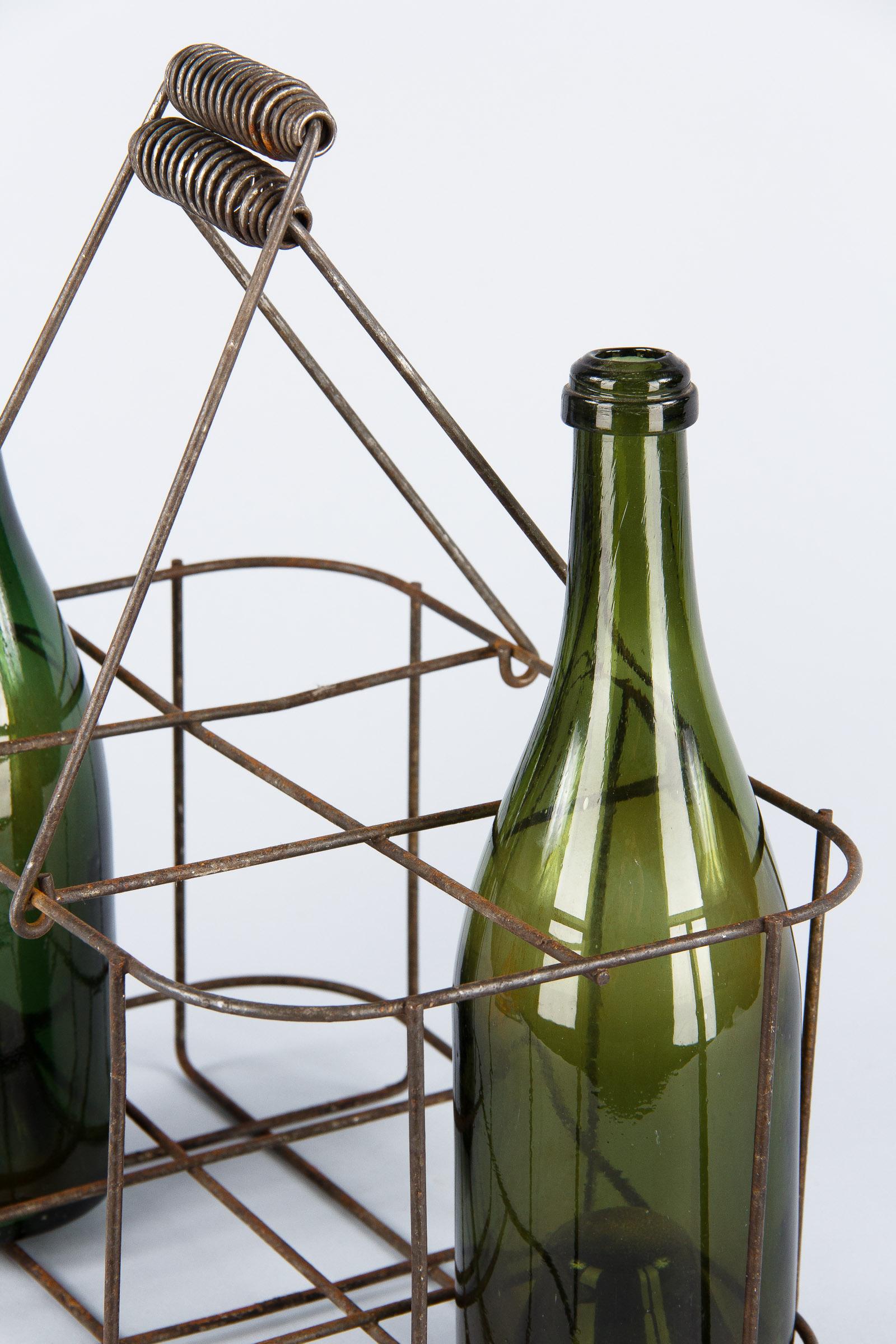 Metal Bottle Holder from France, 1950s 4