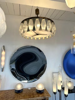 Metal Brass Murano Glass Chandelier by Aureliano Toso, Italy, 1960s