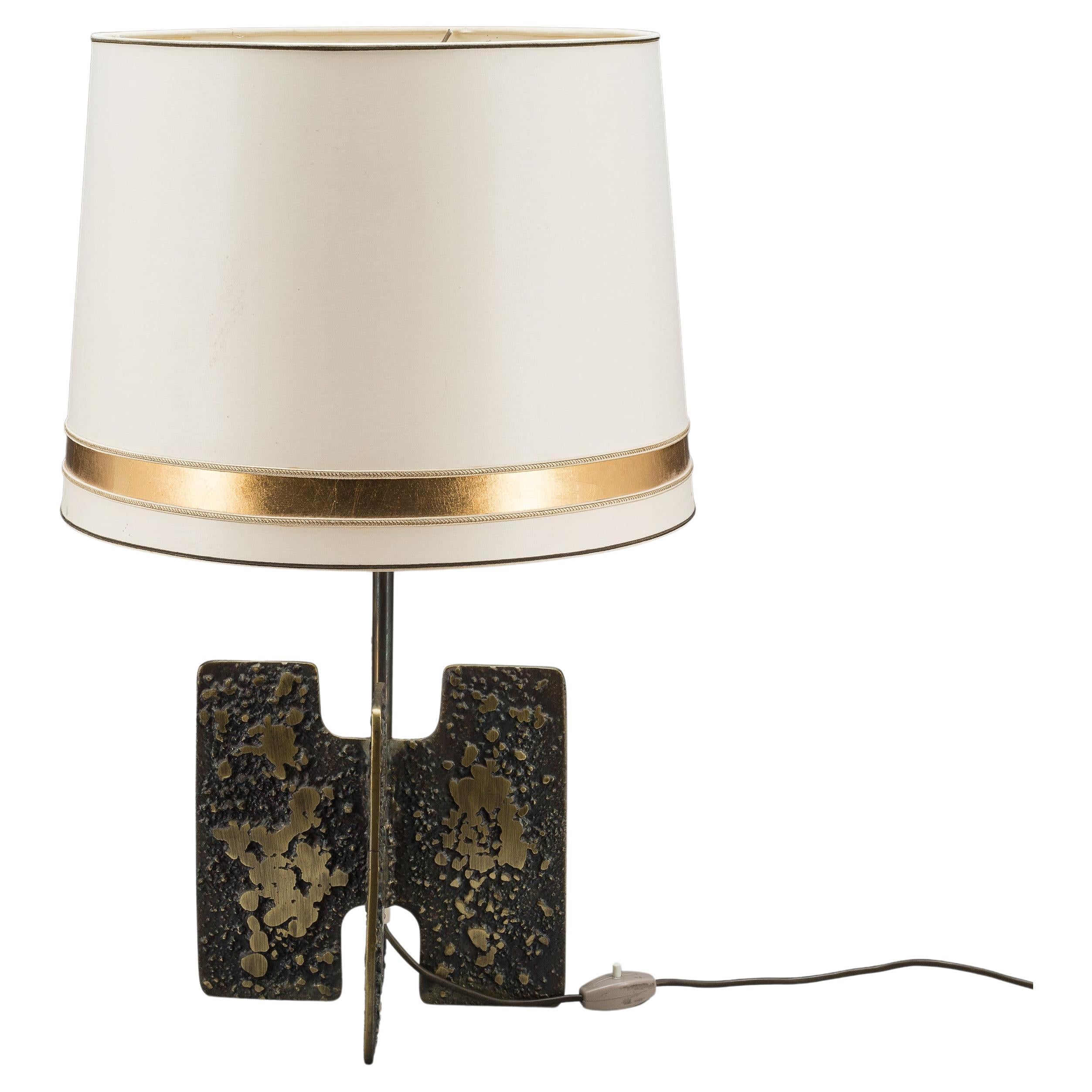 cast Bronze Table Lamp Anonymous, France, 1960 For Sale