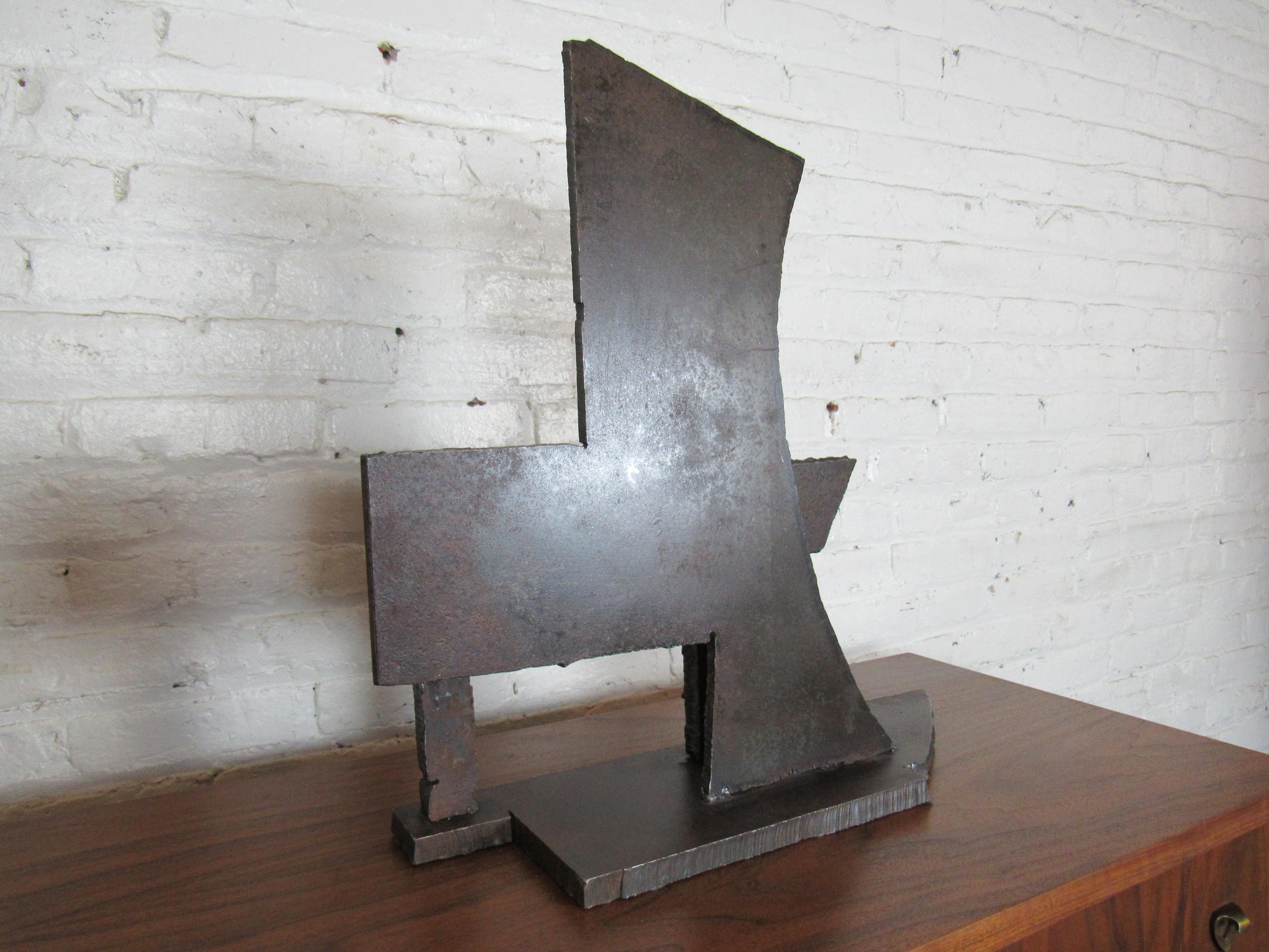 Metal Brutalist Sculpture In Good Condition In Brooklyn, NY