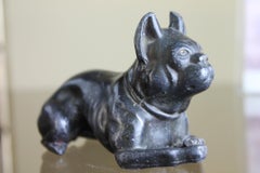 Metal Bulldog Paperweight Figurine Early 20th Century