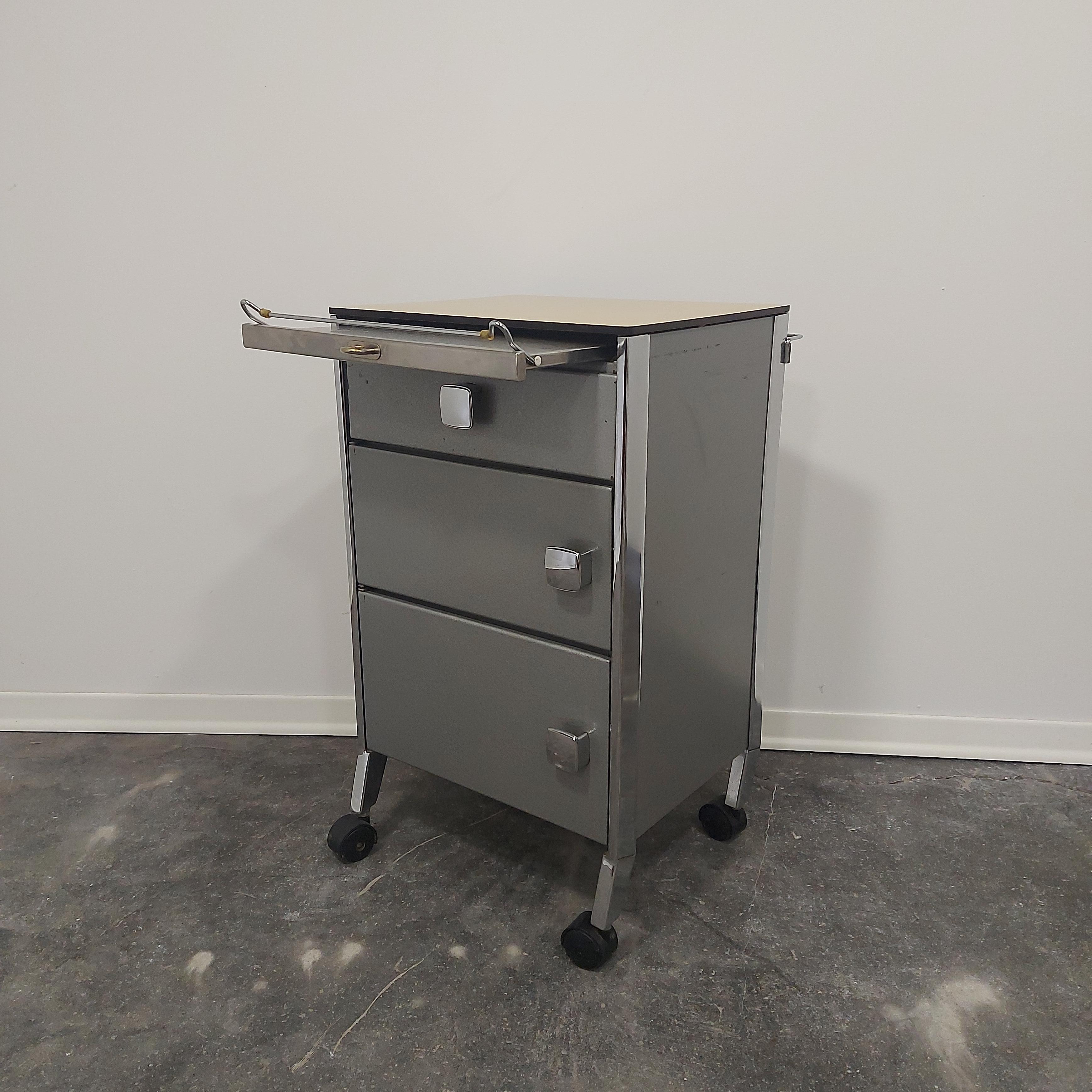 Mid-Century Modern Metal Cabinet 1970s For Sale