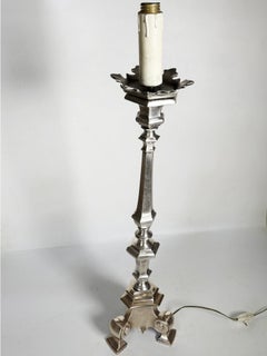 Metal candelabra lamp, France, 1970