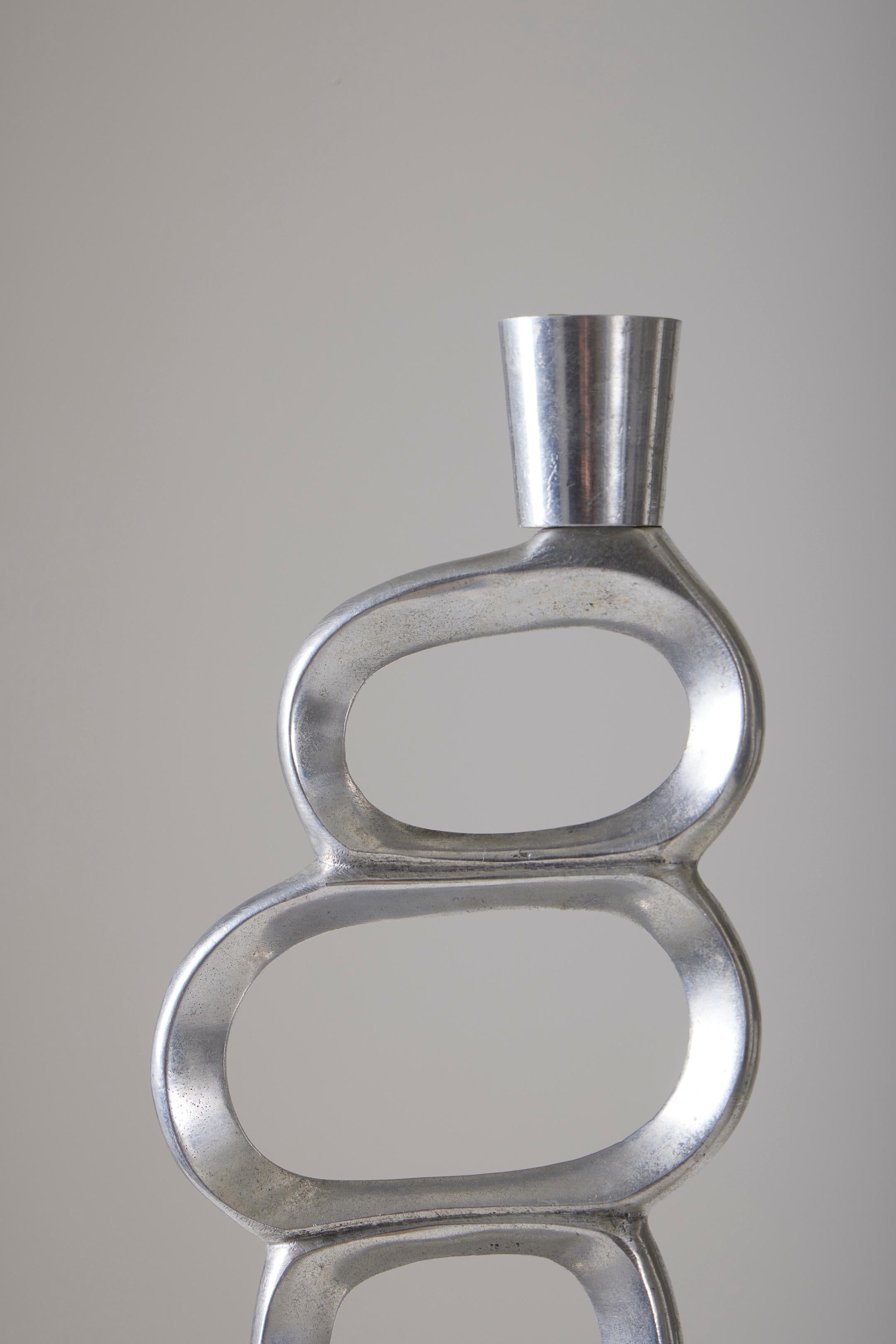 Metal candle holder by Matthew Hilton For Sale 7