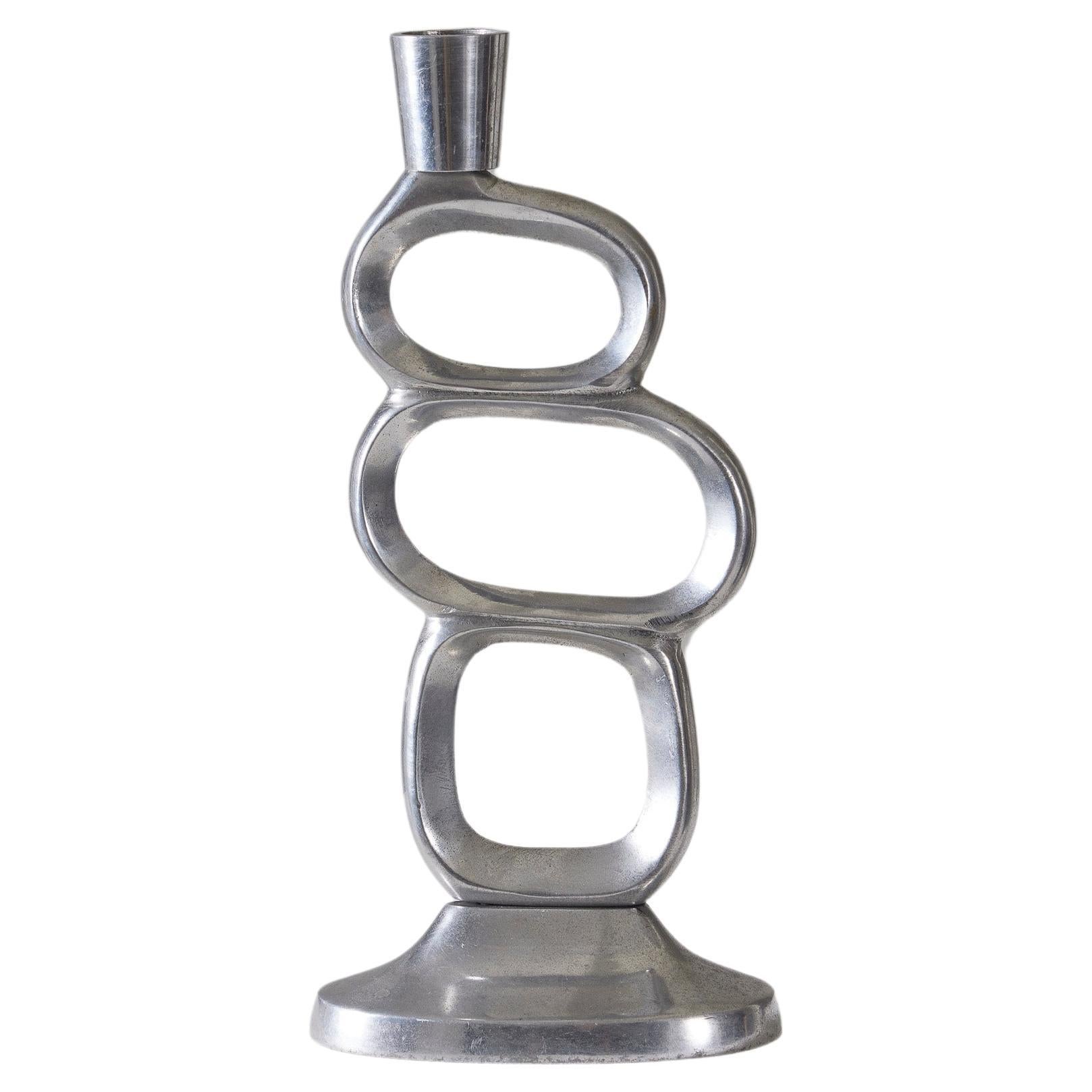 Metal candle holder by Matthew Hilton For Sale