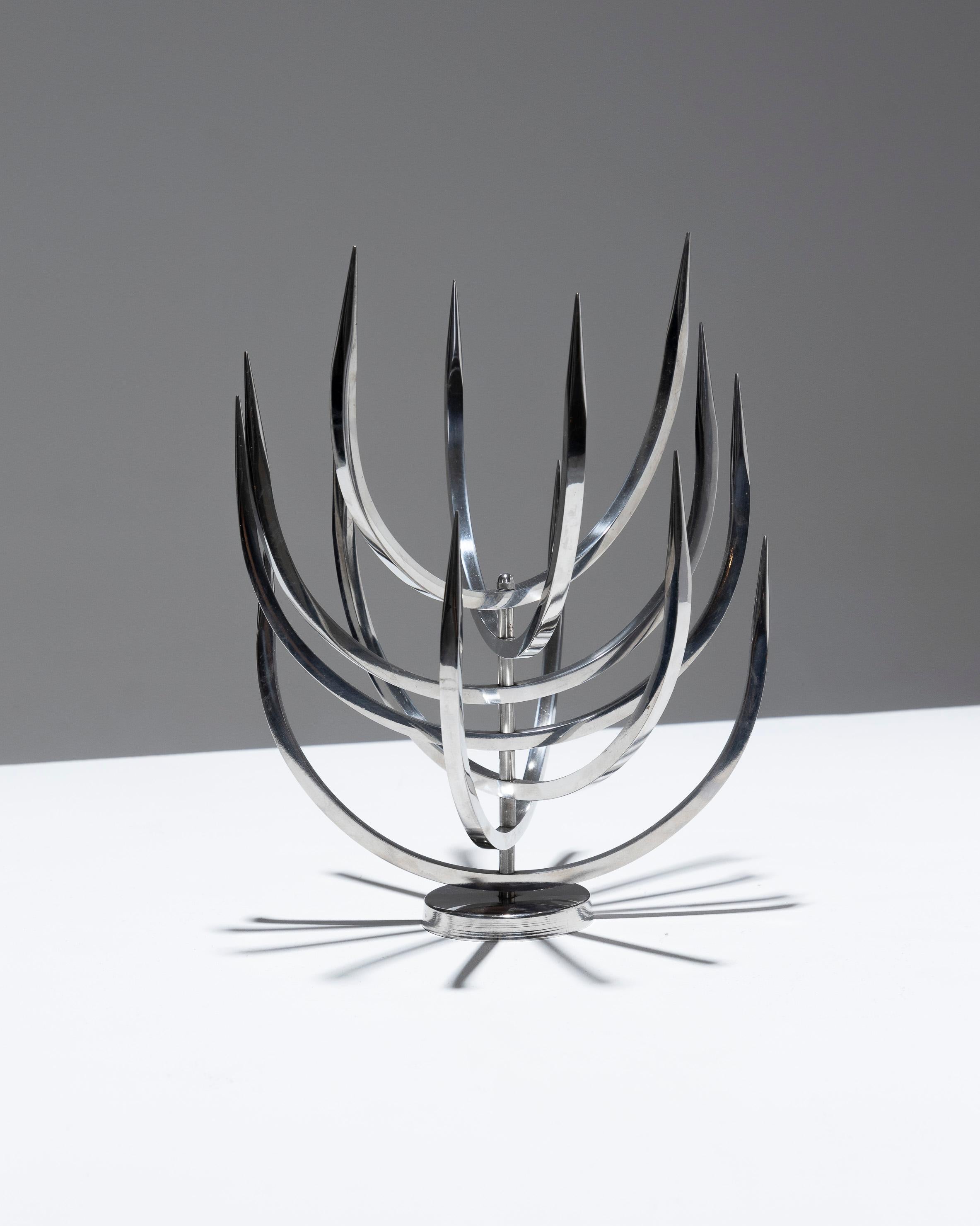 20th Century Metal candle holder by Xavier Feal, 1970s For Sale