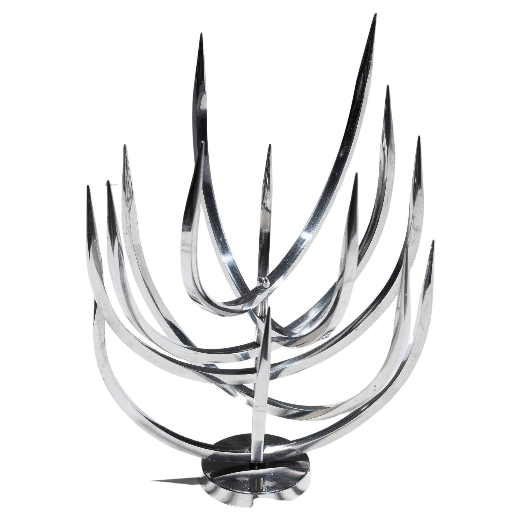 Metal candle holder by Xavier Feal, 1970s