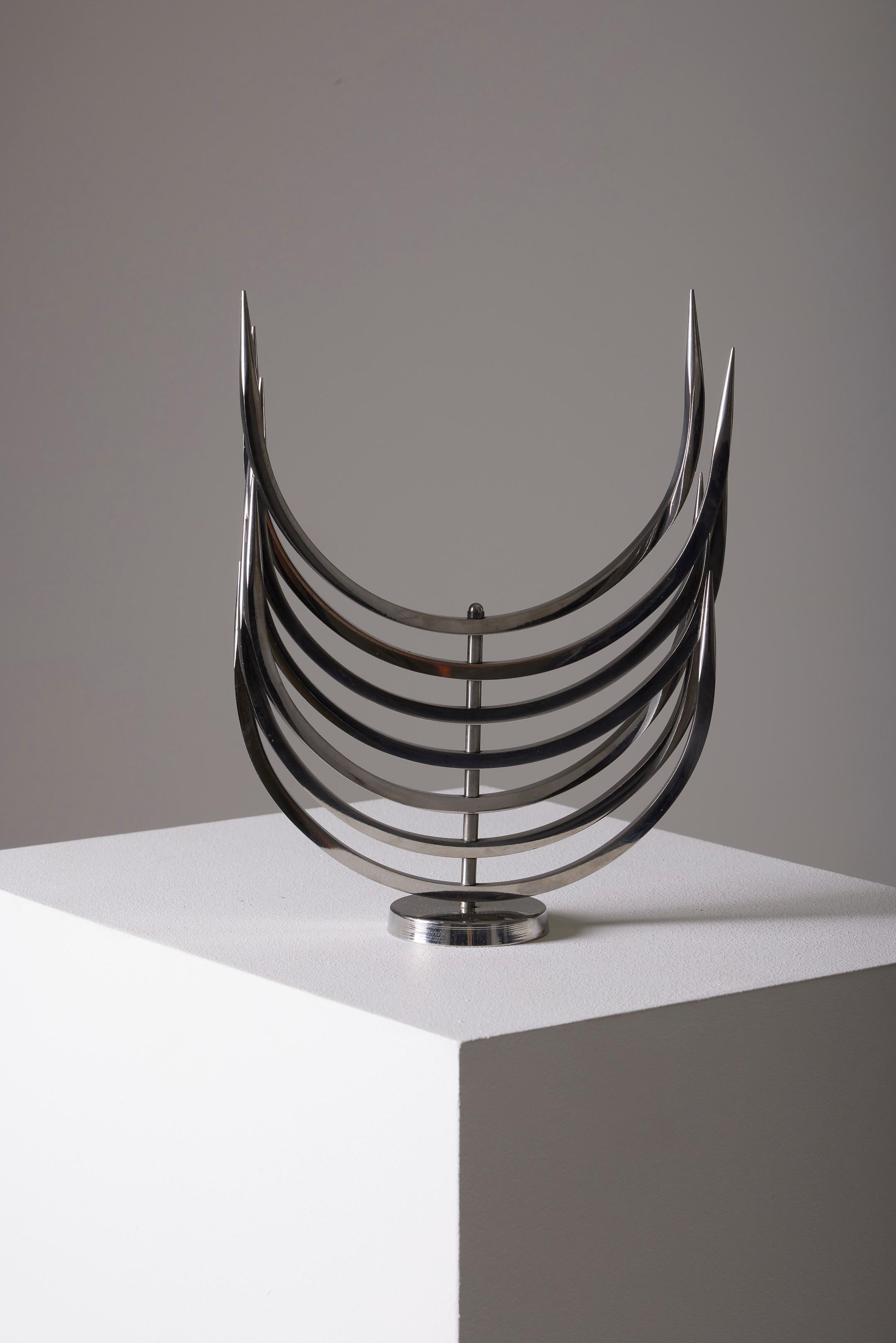 Metal candle holder by Xavier Feal In Good Condition For Sale In PARIS, FR