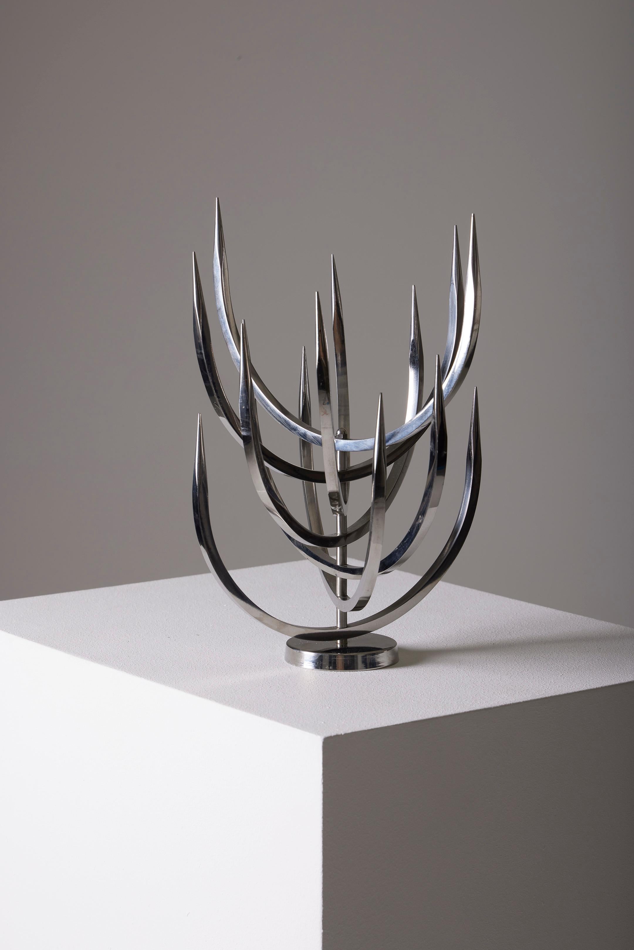  Metal candle holder by Xavier Feal For Sale 2