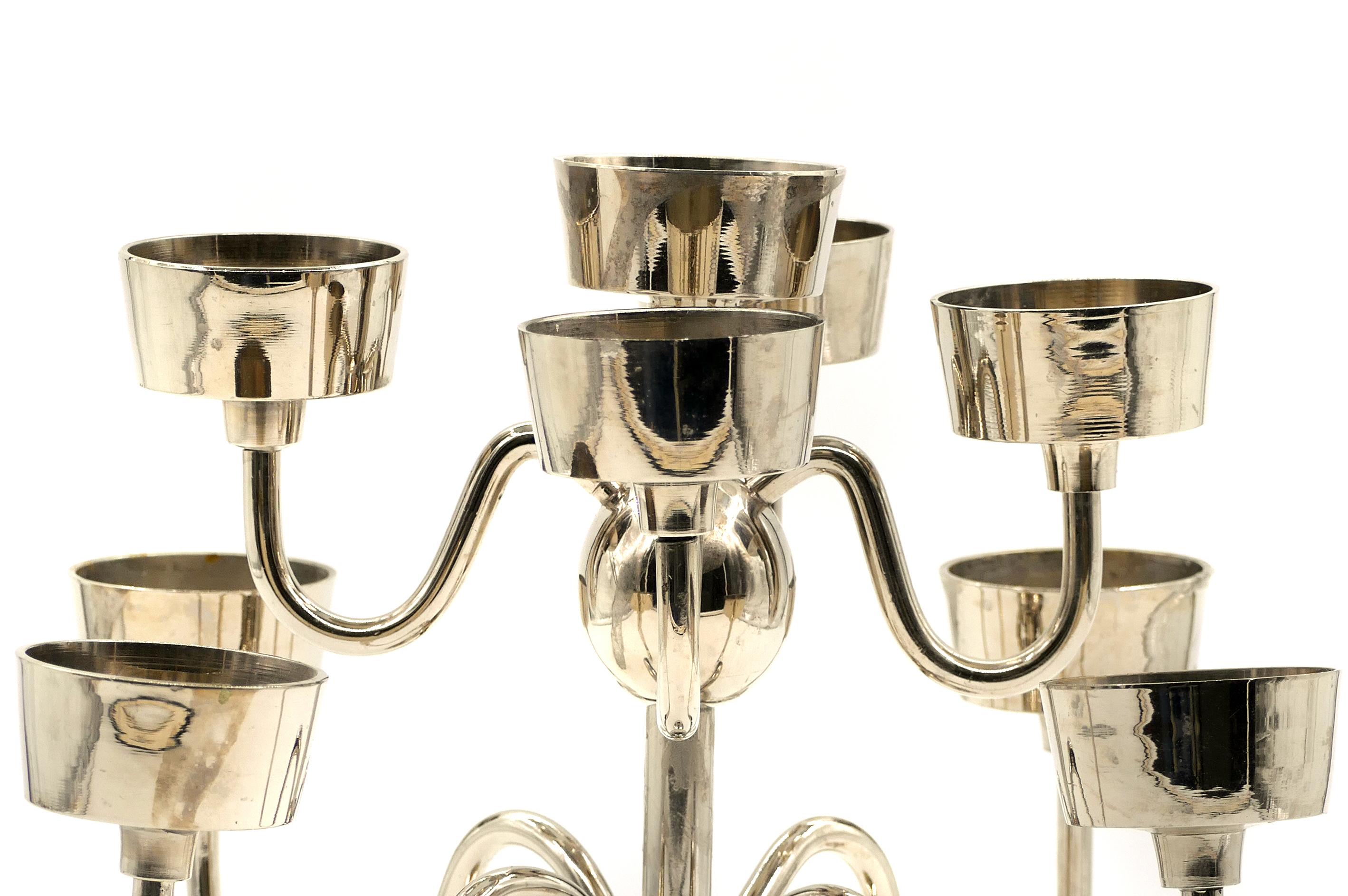 Metal Candleholder, Mid-20th Century In Good Condition In Roma, IT