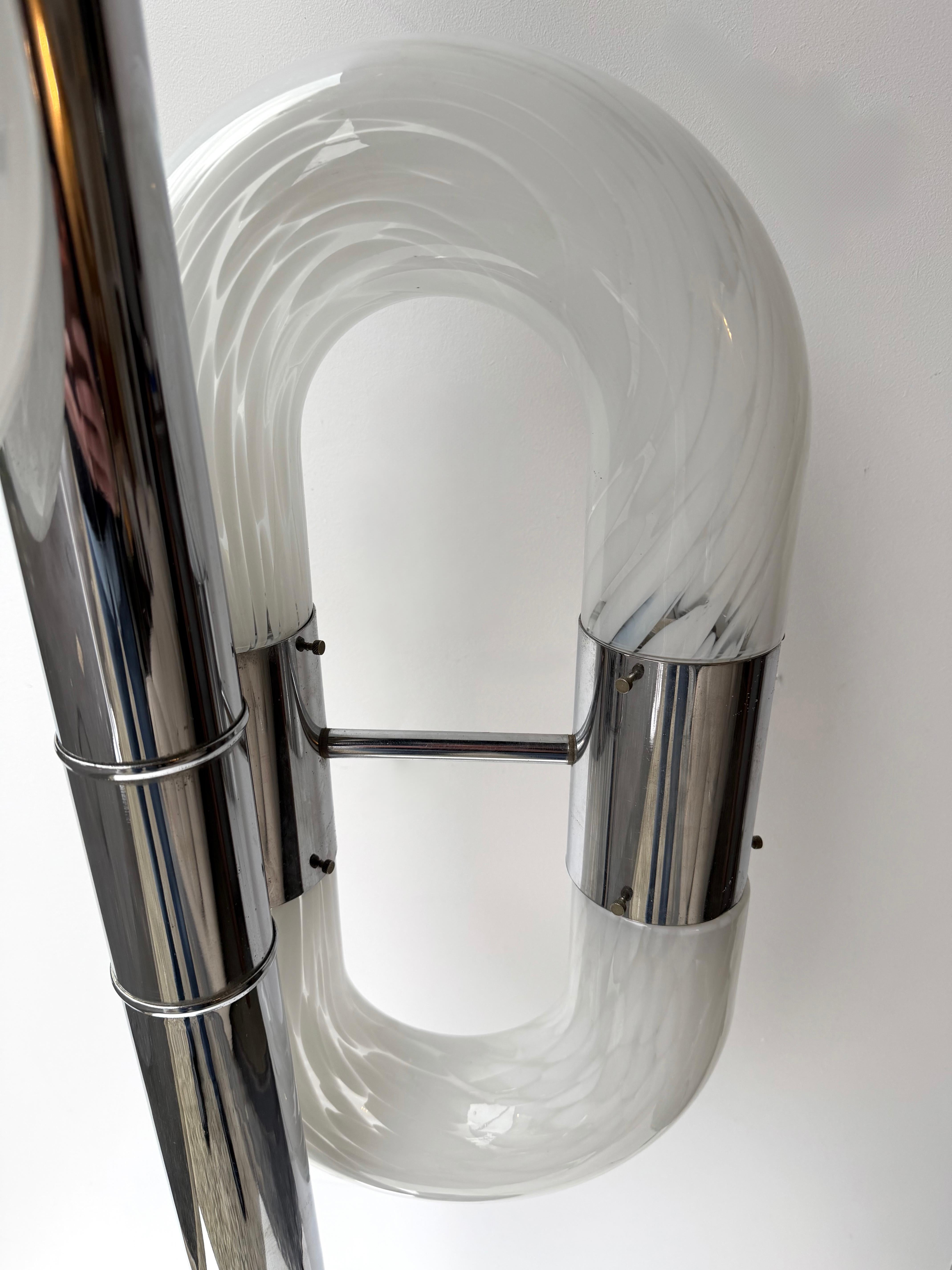 Lampadaire à chaîne en métal de Murano par Aldo Nason pour Mazzega, Italie, 1970 en vente 4