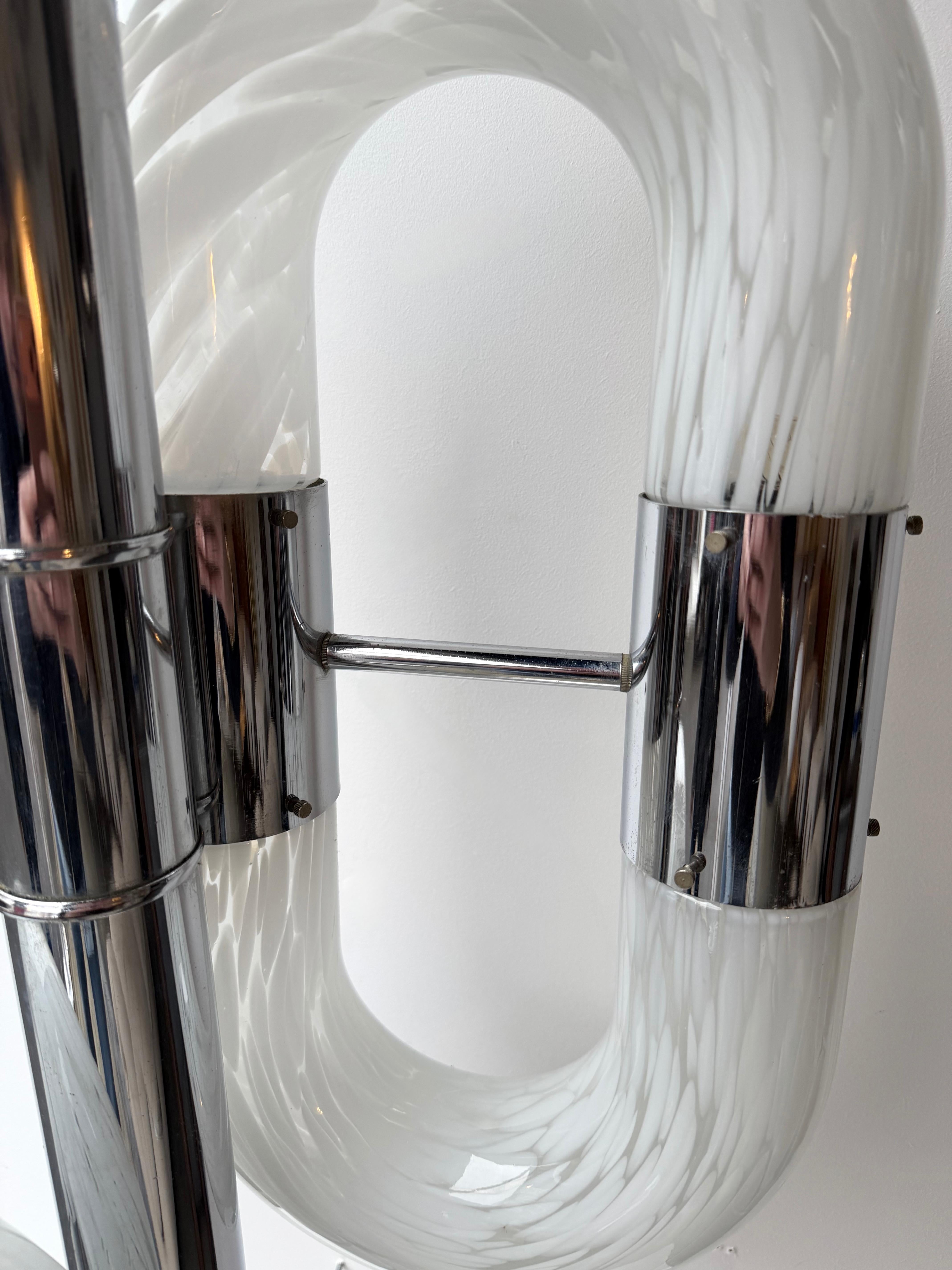 Lampadaire à chaîne en métal de Murano par Aldo Nason pour Mazzega, Italie, 1970 en vente 5