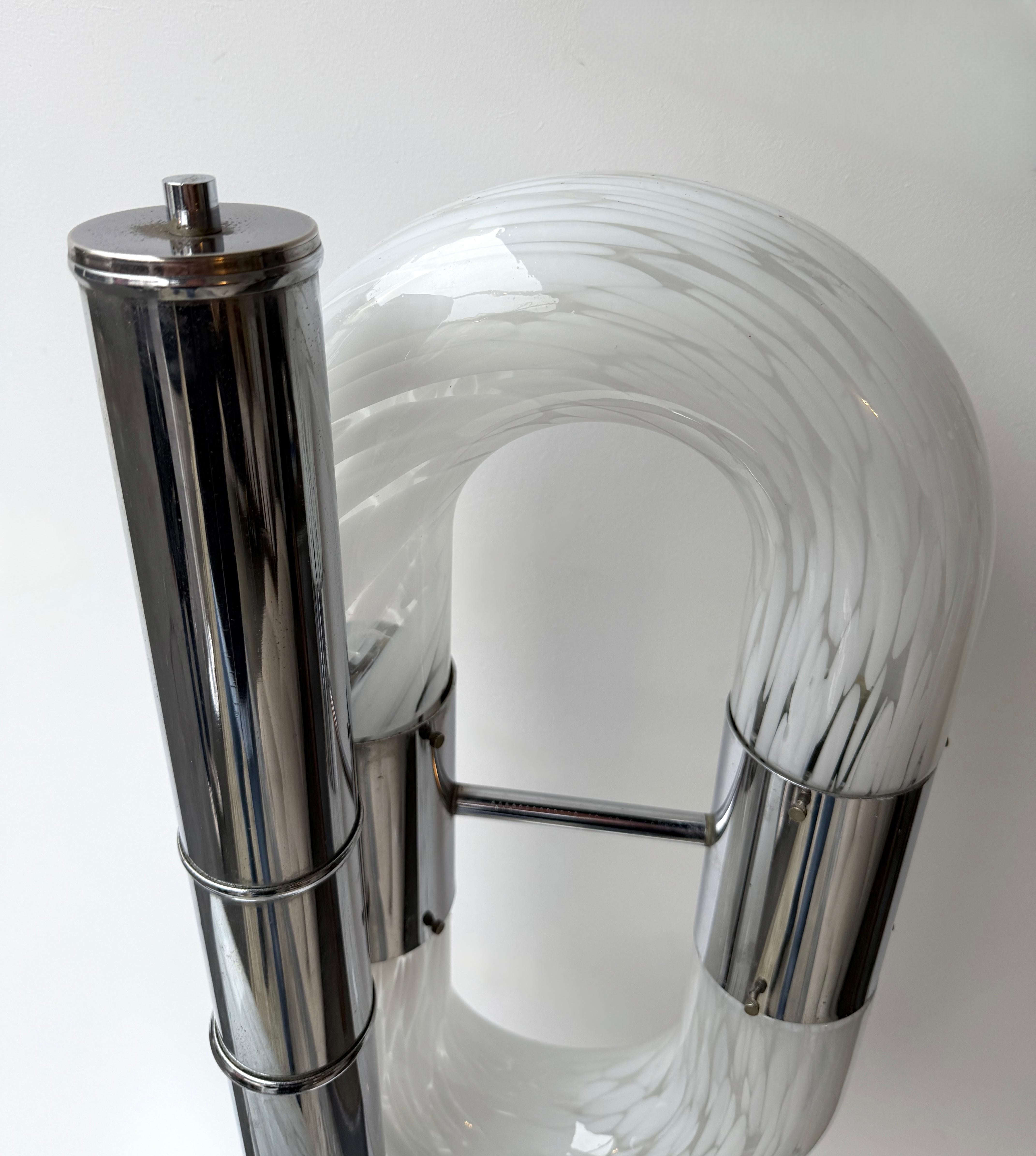 Lampadaire à chaîne en métal de Murano par Aldo Nason pour Mazzega, Italie, 1970 en vente 6