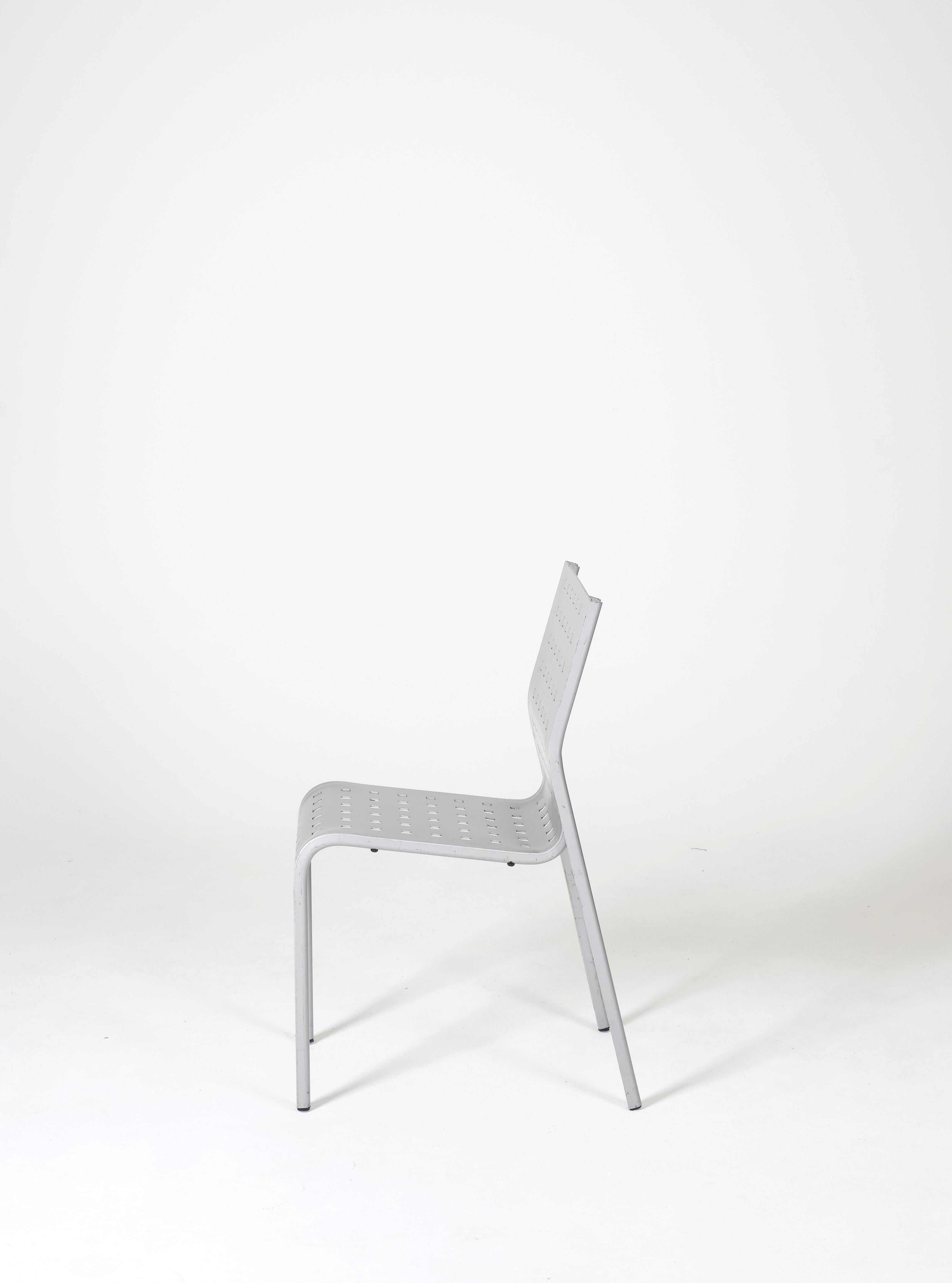 20ième siècle Chaise en métal de Pietro Arosio en vente