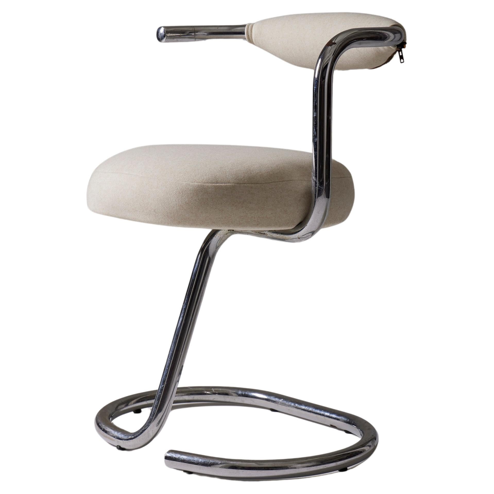  Metal chair "Cobra" by Giotto Stoppino For Sale