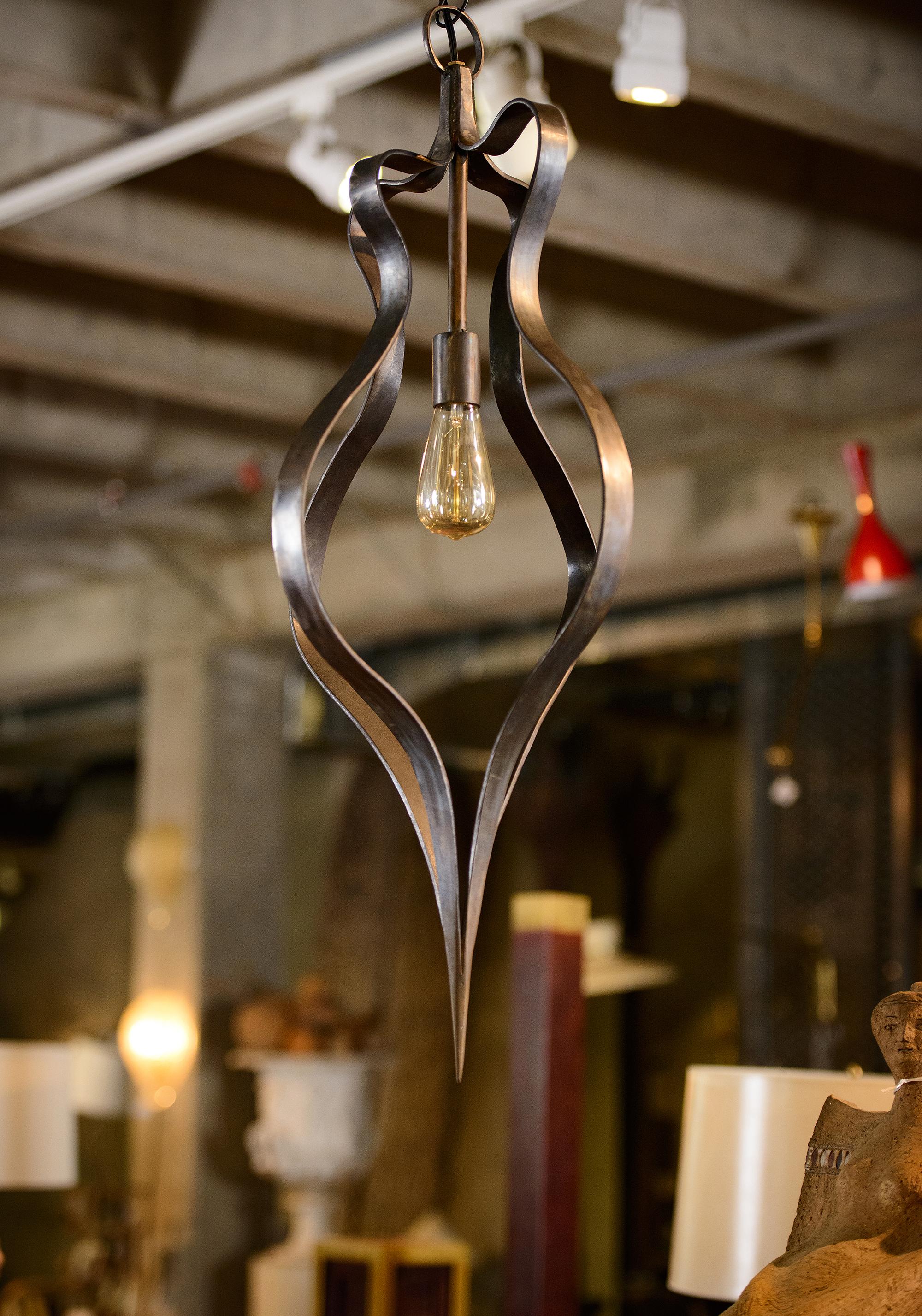 Contemporary Metal Chandelier by Michael Wilson