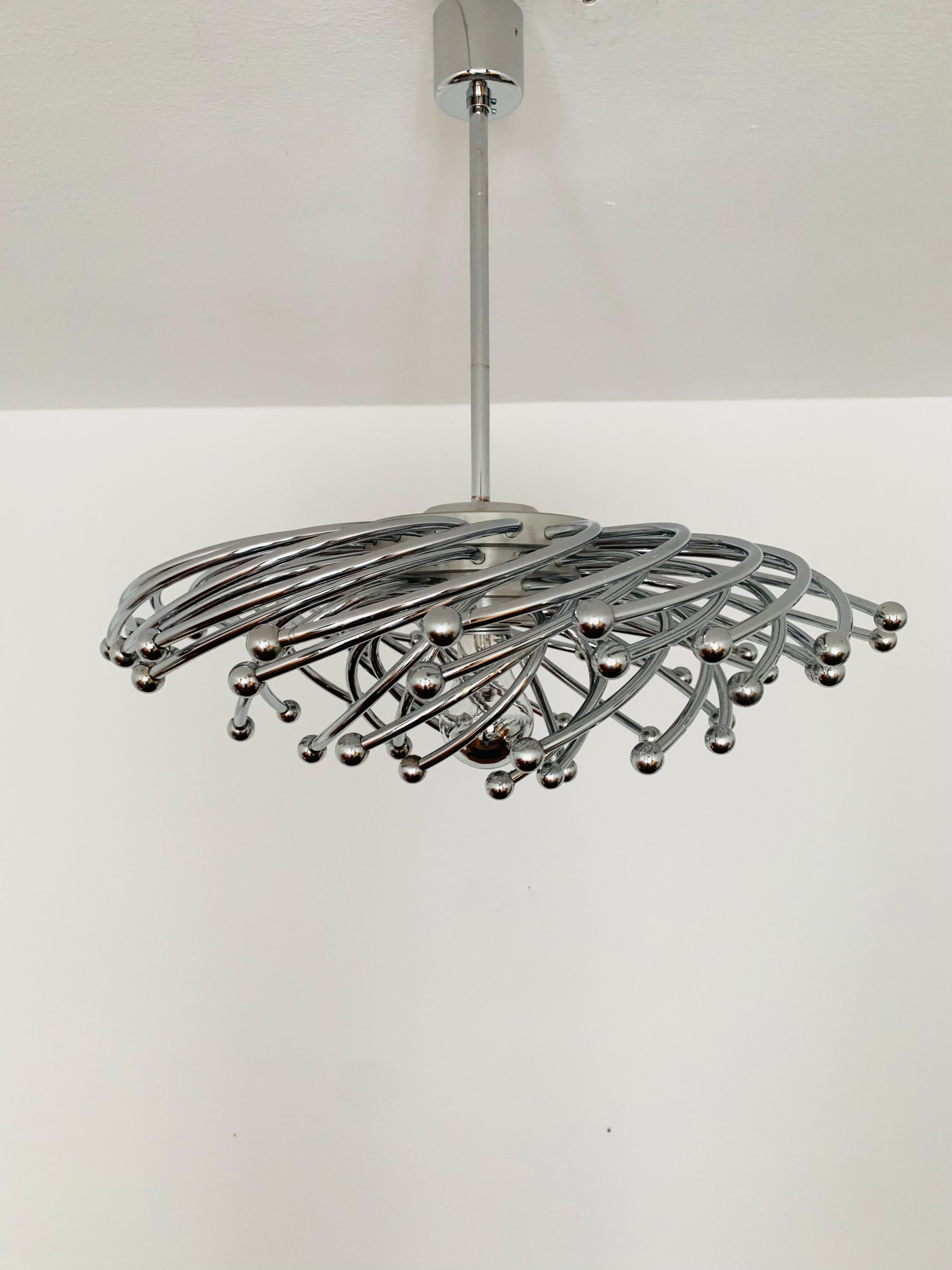 German Metal Chandelier For Sale