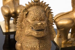 Metal Chinoiserie Foo Dog Coffee Table