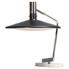 Metal, Chrome and Marble Table Lamp by Georges Frydman for EFA, France 1960s