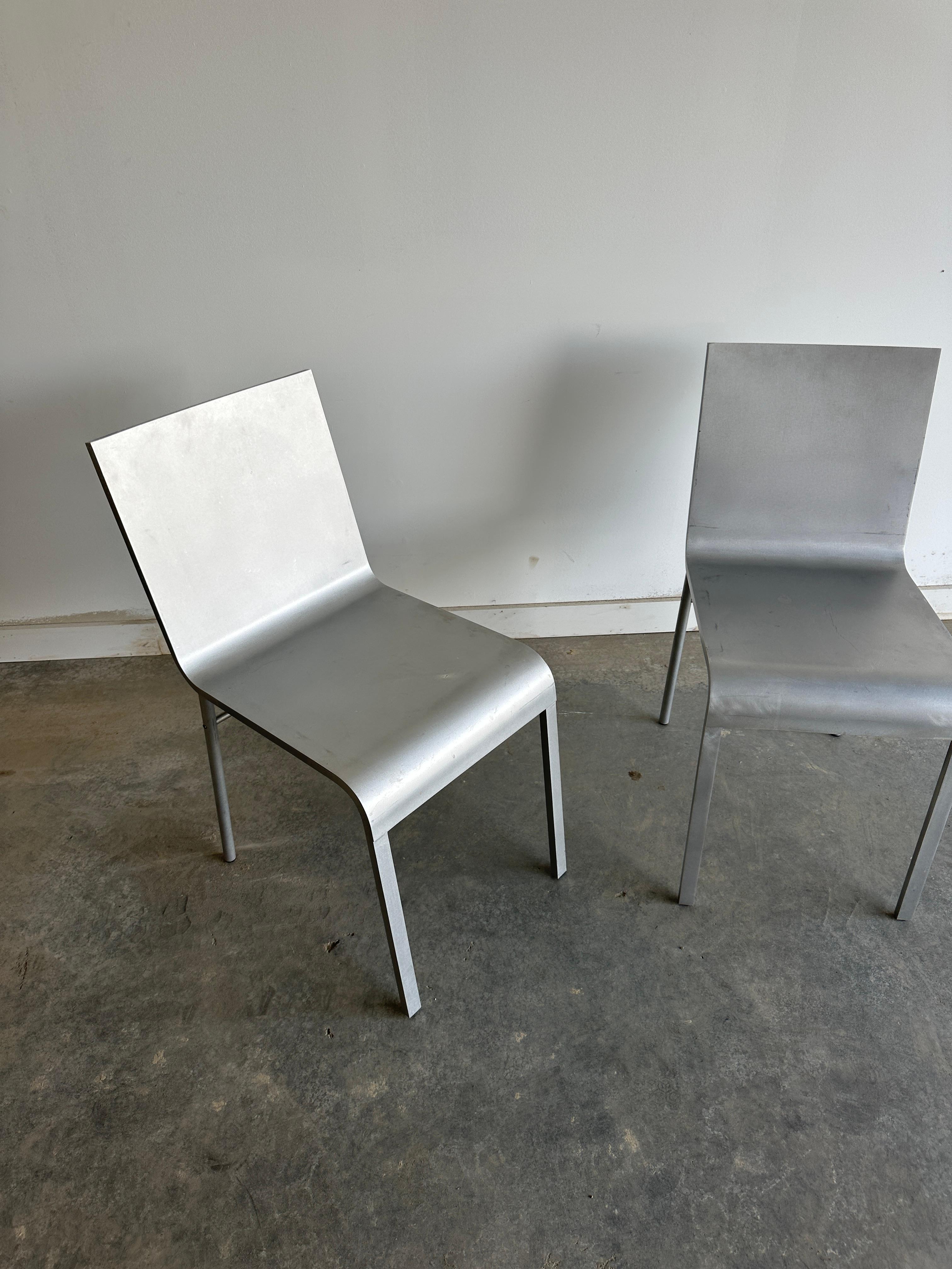 Modern Metal CN° II chairs by Maarten van Severen for Lensvelt 