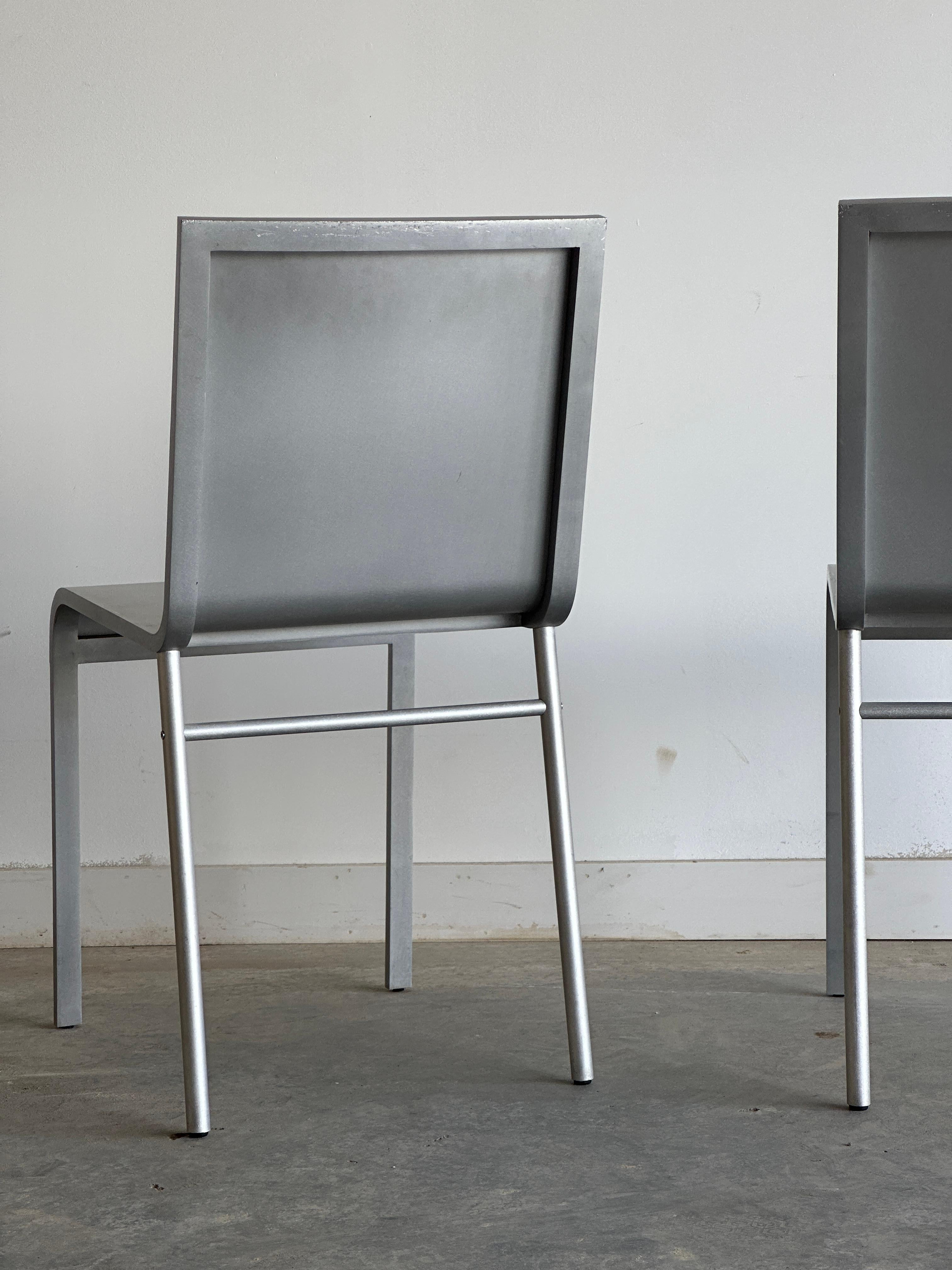 Metal CN° II chairs by Maarten van Severen for Lensvelt  In Fair Condition In Kleinburg, ON
