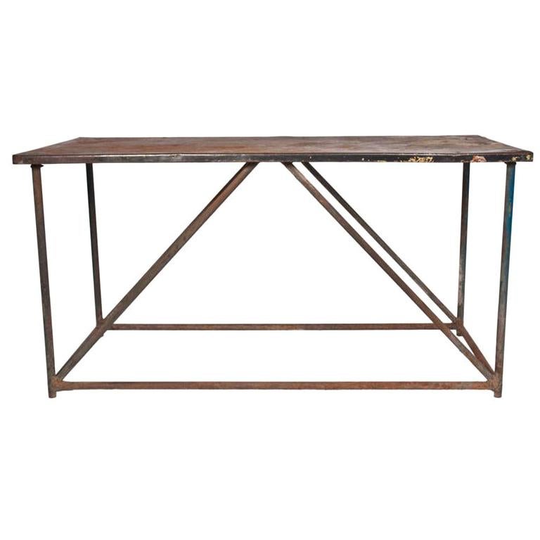 Metal Console Table For Sale