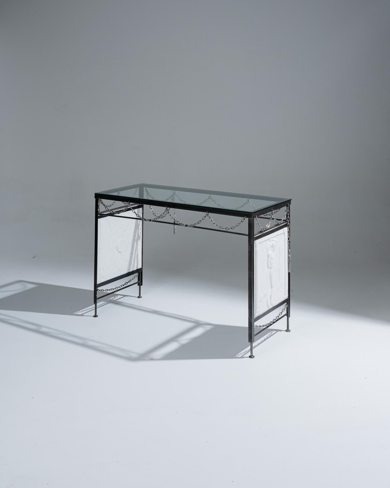 Contemporary Metal console “The Punishment of Sisyphus” For Sale
